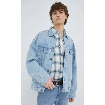 Jacheta barbati -  Loose Rider Jacket - albastru deschis - croiala lejera - bumbac - canepa -