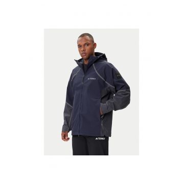 Jacheta de ploaie barbati -  lejer - bleumarin - poliester reciclat -