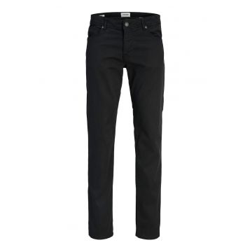 Pantaloni barbati -  bumbac organic - negru - fermoar