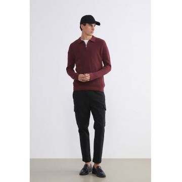 Pantaloni cargo cu snur - Negru