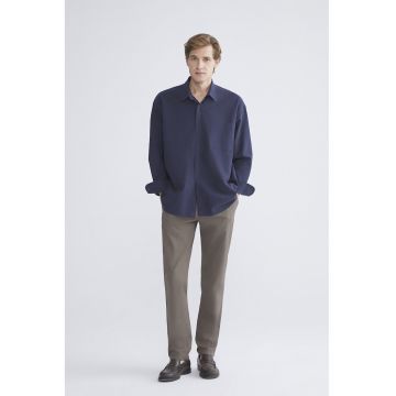 Pantaloni chino din amestec de bumbac - Maro taupe