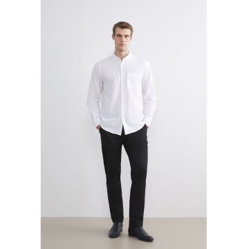 Pantaloni chino din amestec de bumbac - Negru