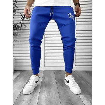 Pantaloni de trening albastri conici CU DEFECT  DEF12347 D2-1.1