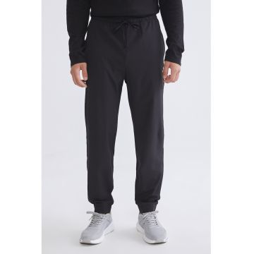 Pantaloni de trening cu snur de ajustare in talie - Negru carbon