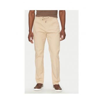 Pantaloni din amestec de bumbac cu snur in talie