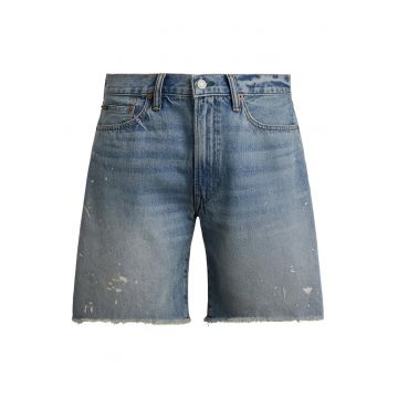 Pantaloni scurti barbati  denim - albastru - bumbac -