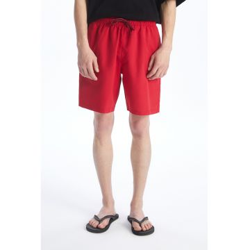 Pantaloni scurti de baie uni - Rosu