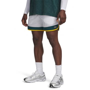 Pantaloni scurti lejeri cu finisaj rezistent la apa si logo Icon - Alb/Verde englez