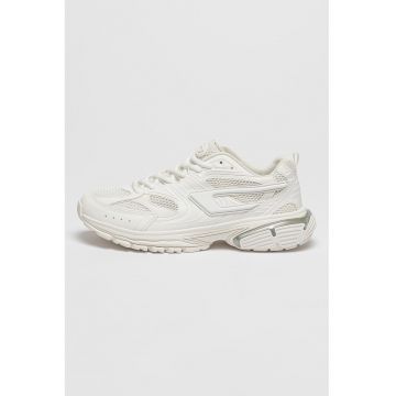 Pantofi sport din plasa si piele ecologica S-Serendipity Pro-X1 - Alb murdar