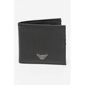 Portofel pliabil din piele ecologica - Negru