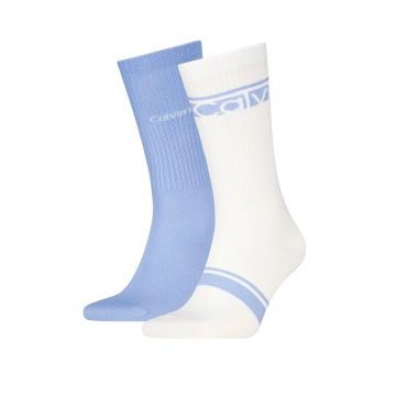 Set 2 perechi sosete lungi  701238808 ONE SIZE Alb - Albastru - Alb/Albastru deschis