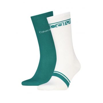 Set 2 perechi sosete lungi  701238808 ONE SIZE Alb - Verde