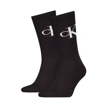 Set de sosete lungi cu logo - 2 perechi - Negru