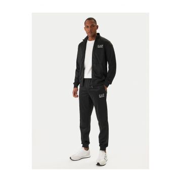 Trening lifestyle barbati -  fermoar - negru - poliester reciclat