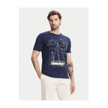 Tricou barbat -  bleumarin - bumbac