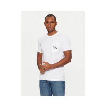 Tricou barbati  alb - bumbac -