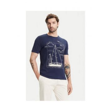 Tricou Barbati -  Bleumarin - 95% bumbac - 5% elastan