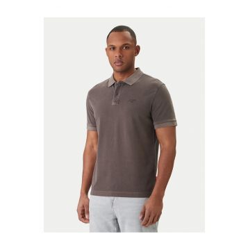 Tricou barbati -  bumbac organic/elastan - maro