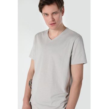 Tricou Cu Maneca Scurta De Barbati Alb Regular Fit8683197654755