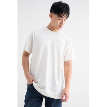 Tricou de bumbac organic Essential - Gri deschis/Alb murdar