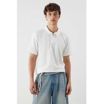Tricou polo regular fit - Alb