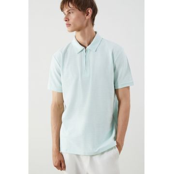 Tricou polo regular fit - Verde menta