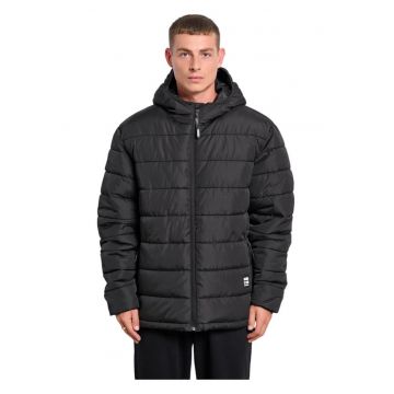 Geaca puffer barbati  confortabila - cu gluga - poliester - neagra
