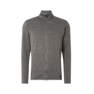 Hanorac barbati  croiala regulata - guler inalt - gri - poliester