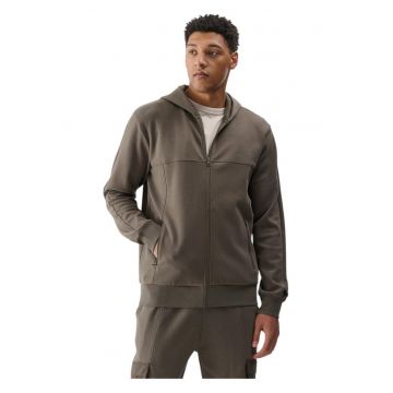 Hanorac barbati  gluga - buzunare cu fermoar - bumbac-poliester-elastan -