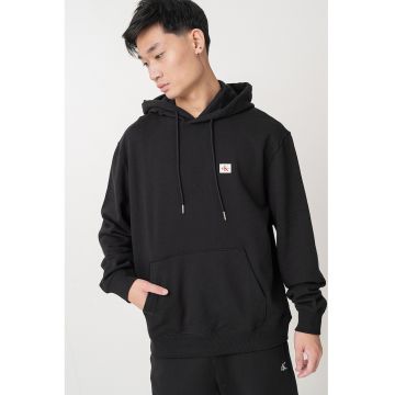 Hanorac din bumbac cu buzunar kangaroo - Negru