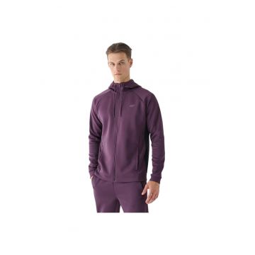 Hanorac sport  gluga - uscare rapida - poliester - mov