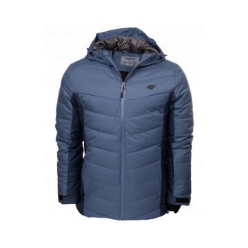 Jacheta matlasata cu gluga -  Poliester - Albastru