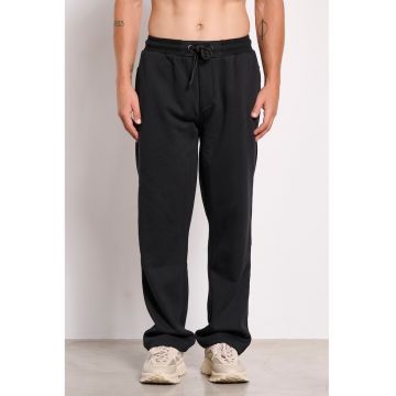 Pantaloni barbati -  drepti - negru - poliester -