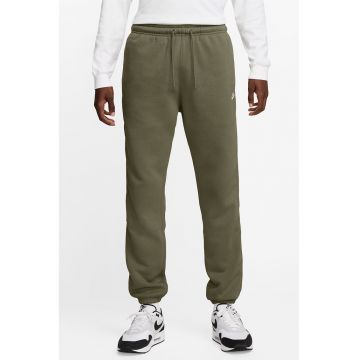 Pantaloni de trening cu buzunare laterale - snur - model uni - Verde masliniu