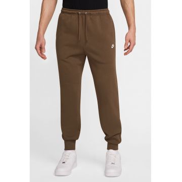 Pantaloni de trening cu logo si snur de ajustare - Maro inchis