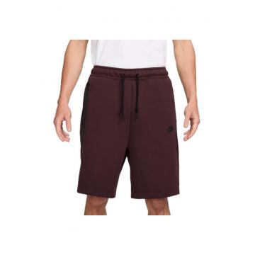 Pantaloni scurt sport barbati  Sportswear - fleece - rosu inchis