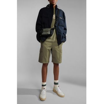 Pantaloni scurti cu talie medie - Kaki