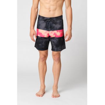 Pantaloni scurti de baie cu imprimeu tropical Highlite Arch - Roz/Gri antracit