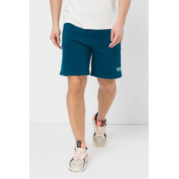 Pantaloni scurti din bumbac cu buzunare laterale Code Core - Albastru petrol