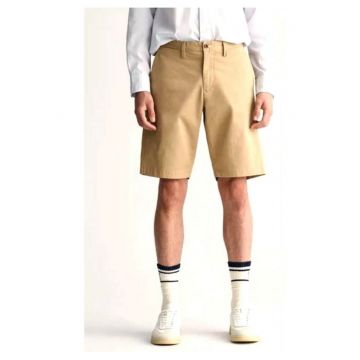 Pantaloni scurti  relaxati - bumbac organic - bej - twill - Bej