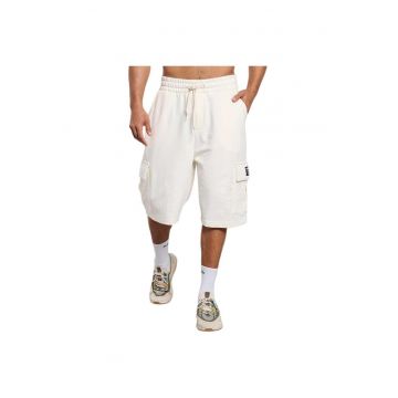 Pantaloni sport barbati 1241-953204 -  Bumbac/Poliester - Alb