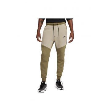 Pantaloni sport barbati  Sportswear Tech Fleece - slim fit - bumbac/poliester - bej/kaki