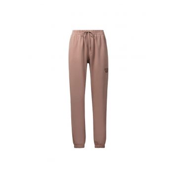 Pantaloni sport unisex  croiala lejera - talie elastica - bumbac - maro taupe