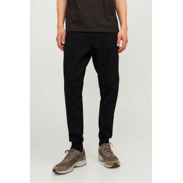 Pantaloni uni de trening cu snur - Negru