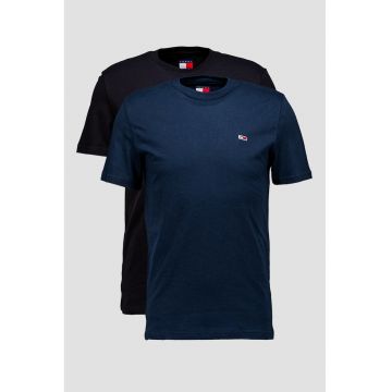 Set de tricouri slim fit din bumbac - 2 piese - Negru/Bleumarin