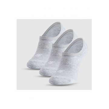 Sosete Talpici Barbati  Sportstyle - 3 Perechi - No-Show - Gri Deschis - Marimi 39 - Confort si Durabilitate - 66% Bumbac