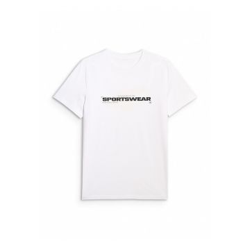 Tricou barbati  bumbac - alb - confortabil