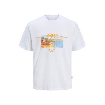 Tricou barbati -  maneca scurta - alb - bumbac