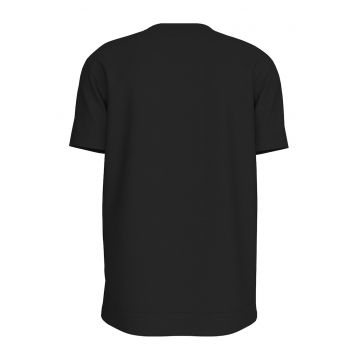 Tricou cu decolteu la baza gatului - Negru