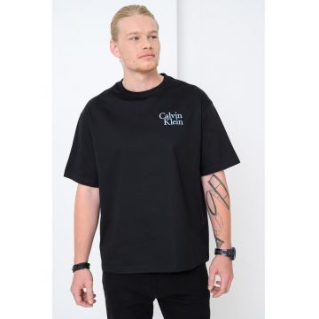 Tricou cu imprimeu logo - Negru